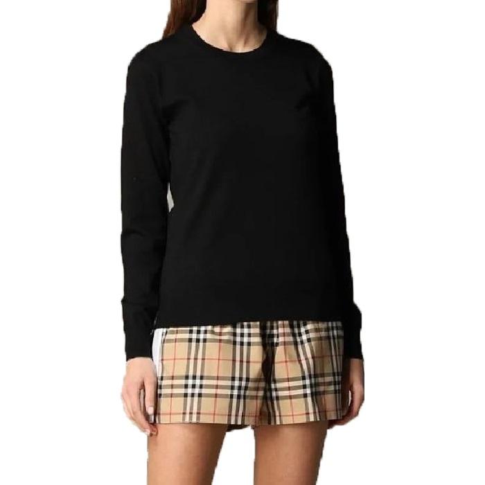 BURBERRY BEMPTON Elbow Patch Wool Crewneck Sweater Women 8075008 1