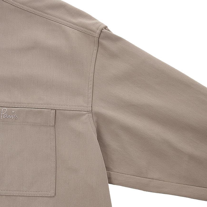 AMI Men's Oversized Shirt with Embroidered Logo Long Sleeve