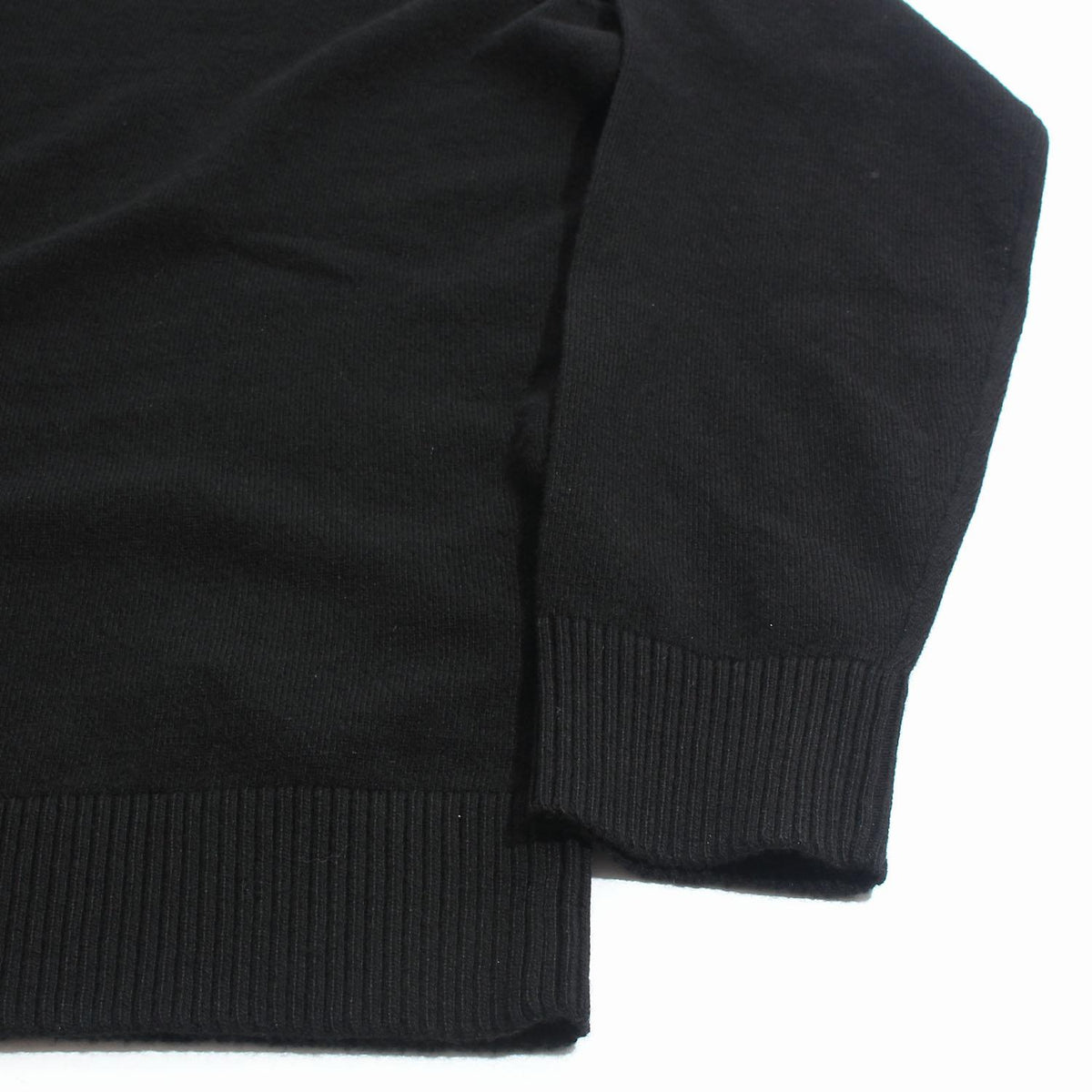 STONE ISLAND Black Wool Crewneck Knit Sweater for Men