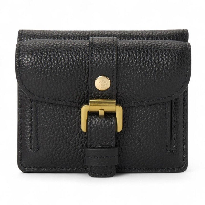 Mulberry Leather Compact Bifold Wallet for Women