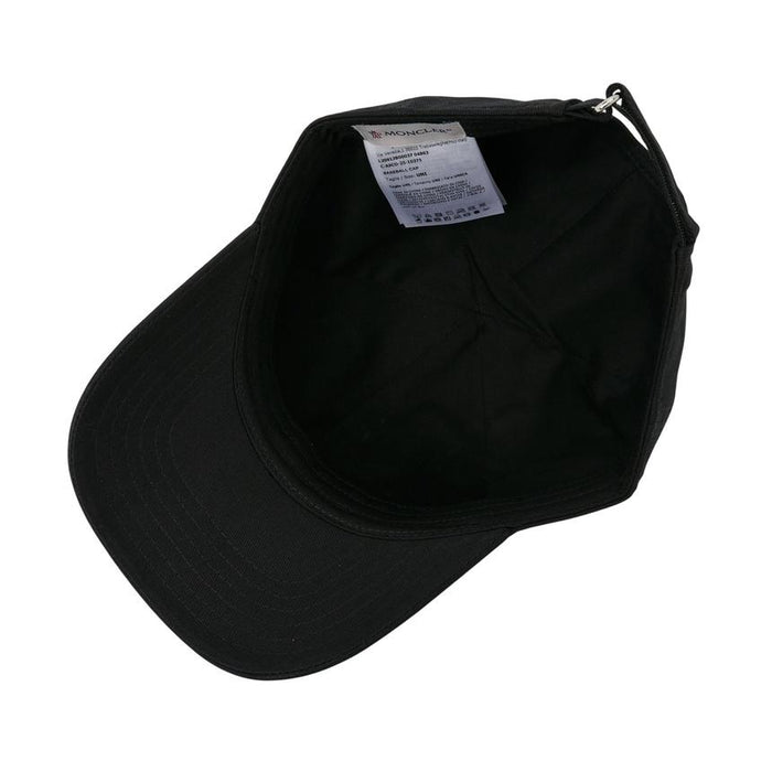 Moncler Unisex Black Cotton Baseball Cap