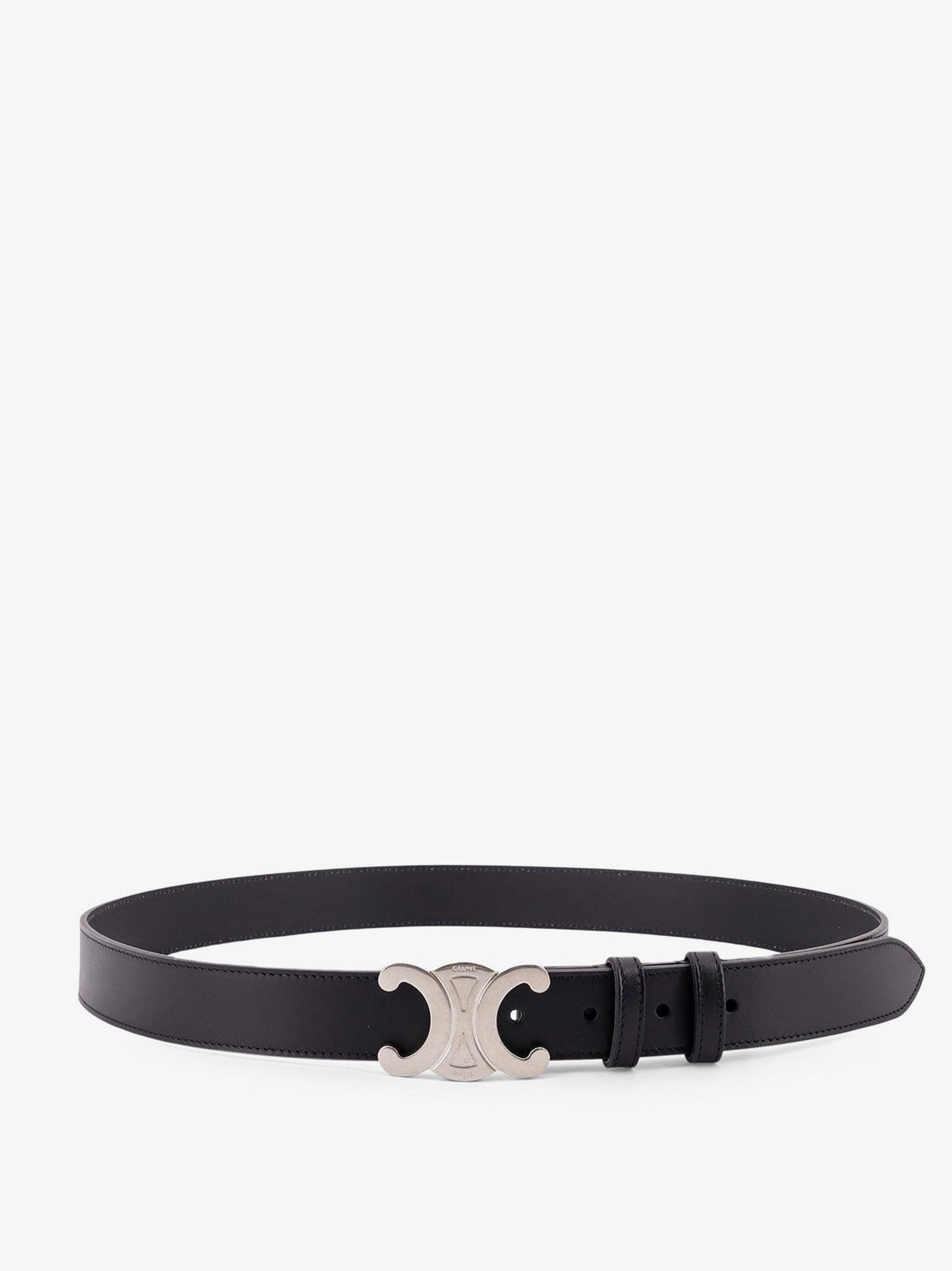CELINE Silver Leather Belt