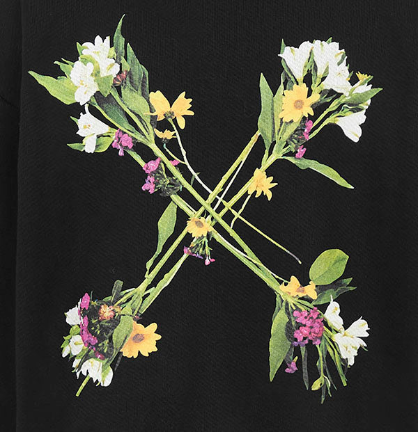 OFF WHITE Floral Arrows Black Sweatshirt