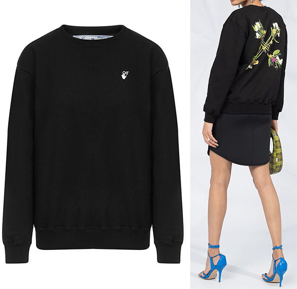 OFF WHITE Floral Arrows Black Sweatshirt