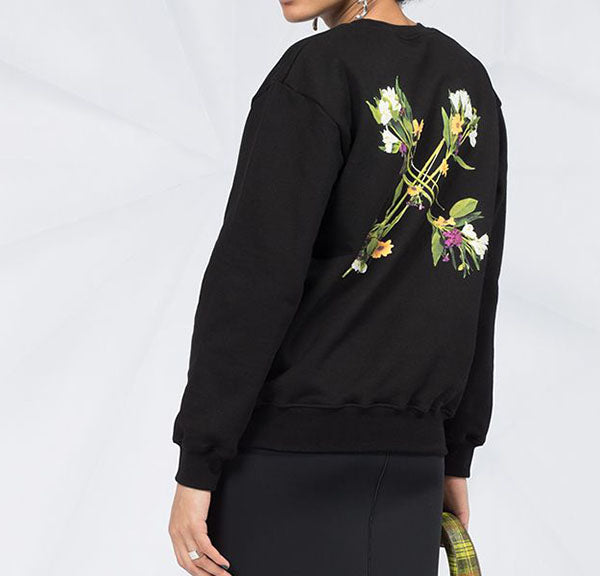 OFF WHITE Floral Arrows Black Sweatshirt