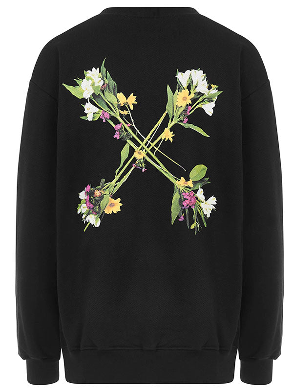 OFF WHITE Floral Arrows Black Sweatshirt