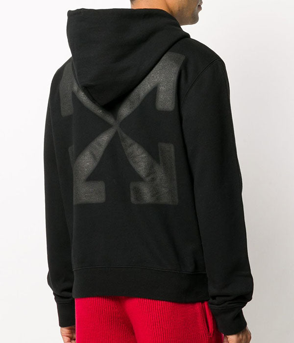 OFF WHITE Black Slim Blood Mona Lisa Hoodie Unisex