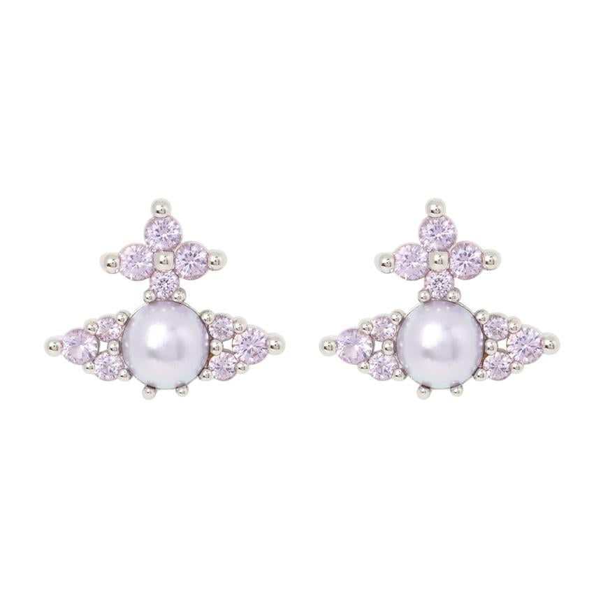 Vivienne Westwood Pewter Feodora Earrings for Women