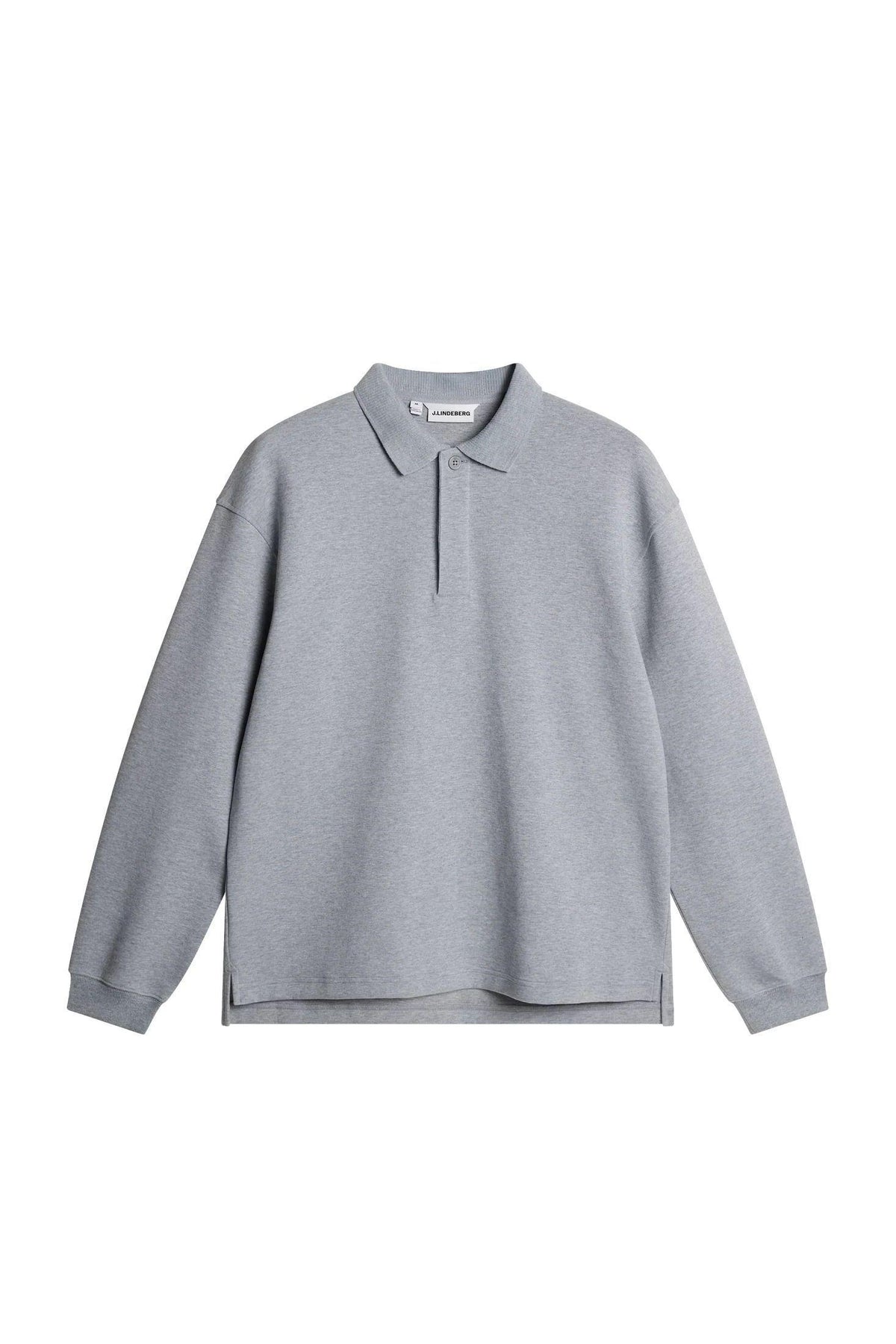 J LINDEBERG Men’s Golf Polo Sweater Long Sleeve Jersey Gray Zip-Up