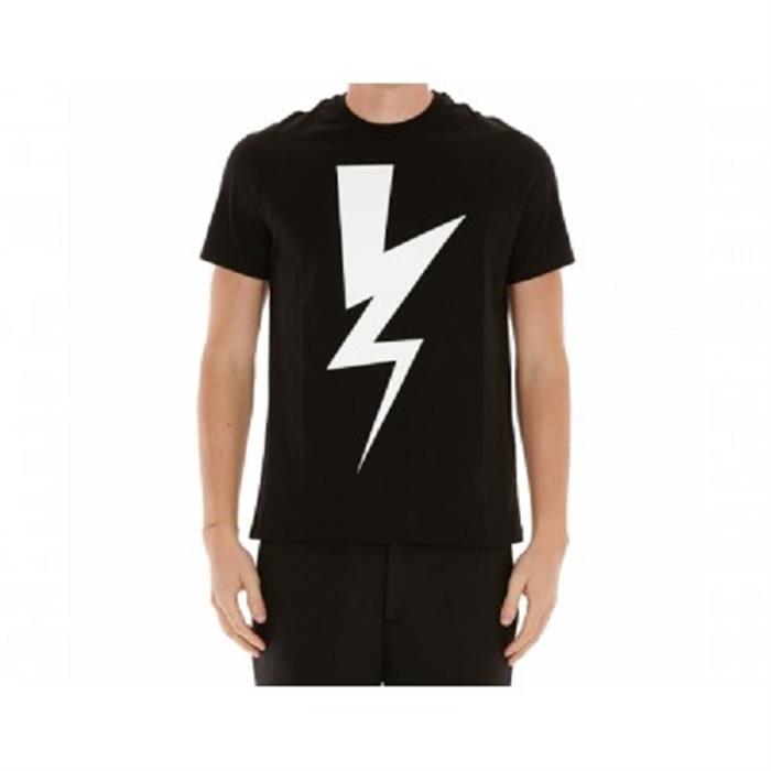 Neil Barrett Bolt Slim Fit Men's Short Sleeve T-Shirt PBJT198D E513S