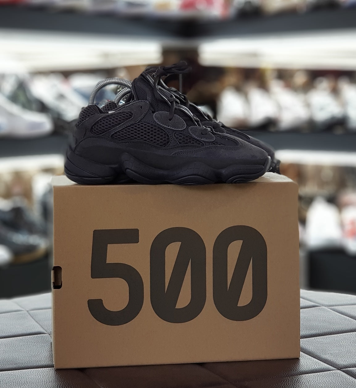 YEEZY Utility Black Suede Mesh Low-Top Sneakers Women