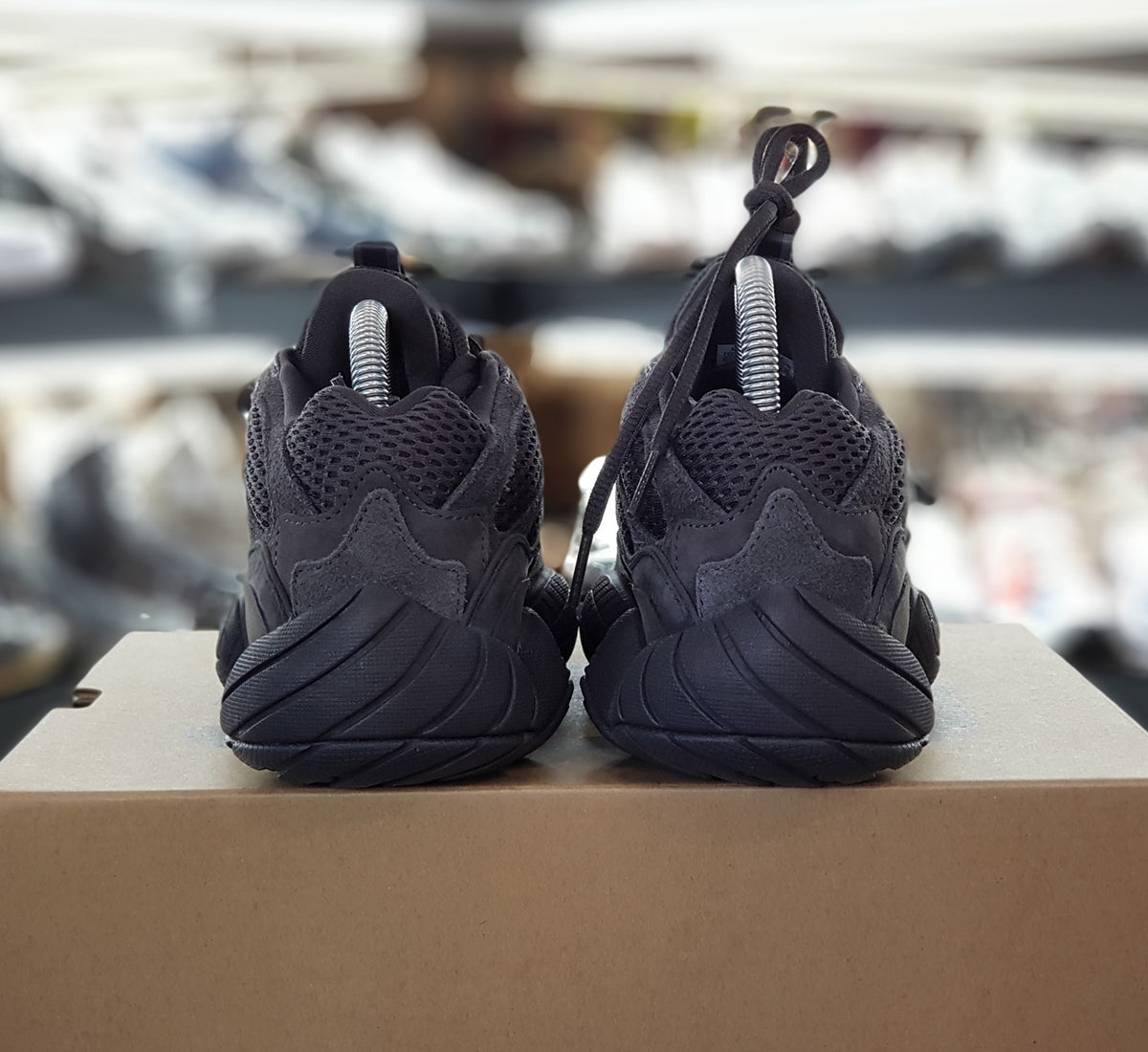 YEEZY Utility Black Suede Mesh Low-Top Sneakers Women