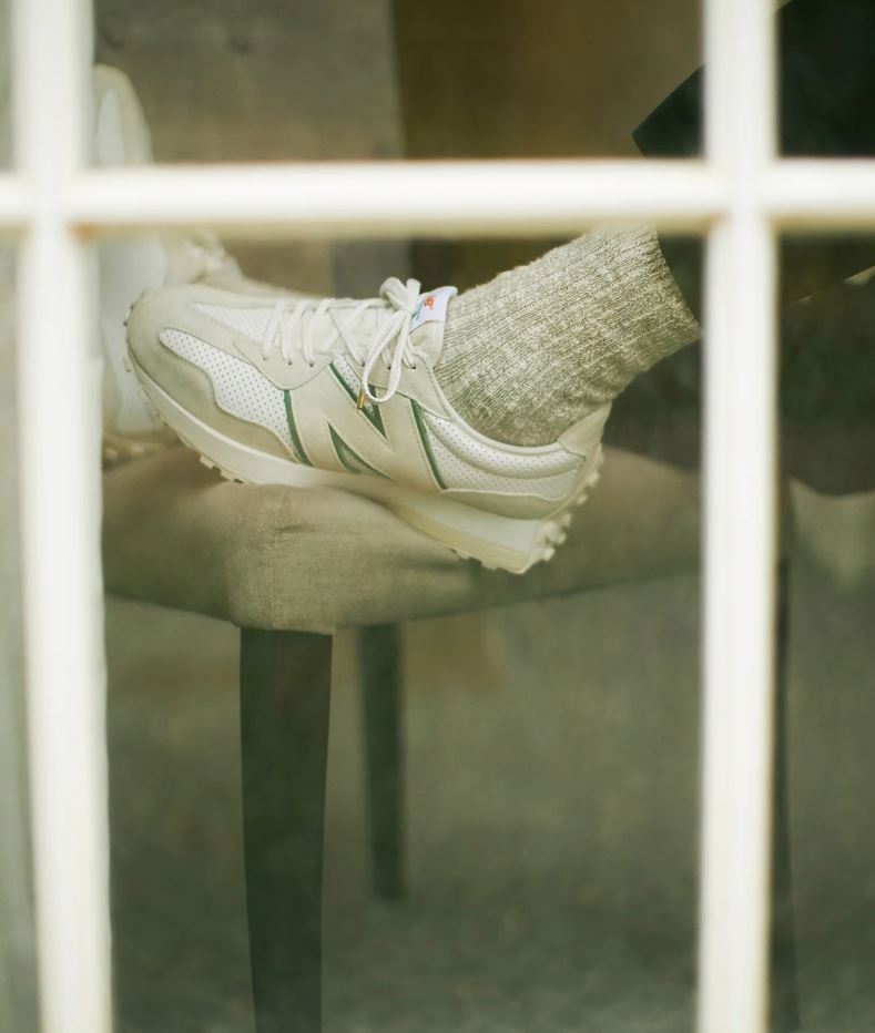 New Balance 327 Casablanca Idealist White Green Low-Top Sneakers