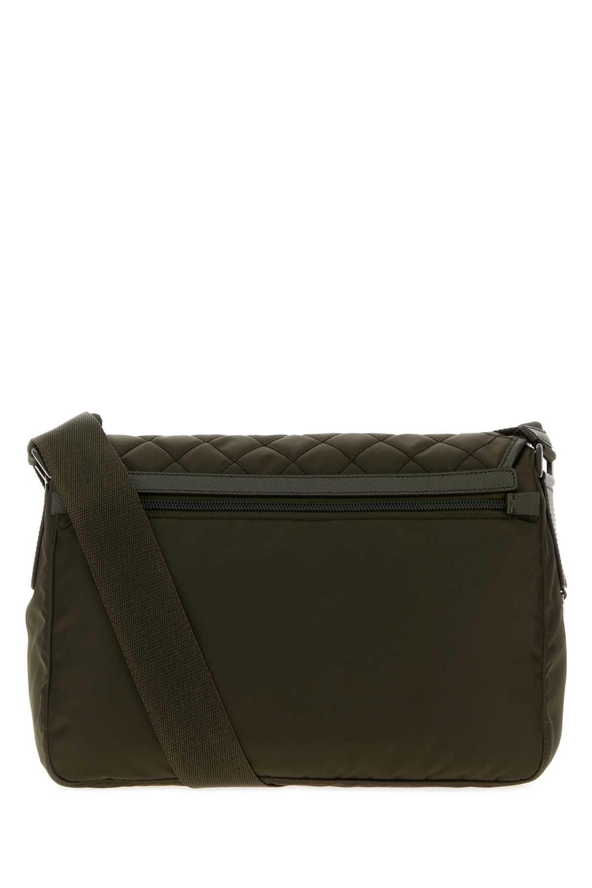 PRADA Silver Leather Chain Shoulder Bag