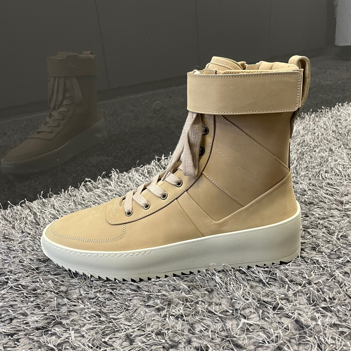 Fear of God Brown Leather High-Top Sneakers for Men