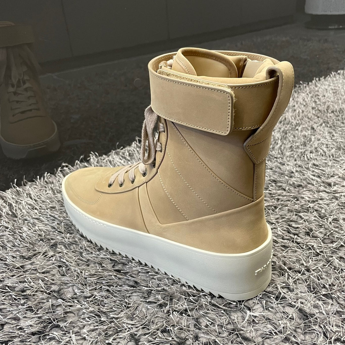 Fear of God Brown Leather High-Top Sneakers for Men