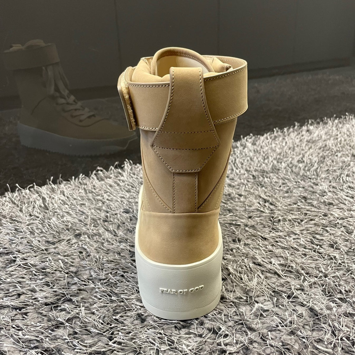 Fear of God Brown Leather High-Top Sneakers for Men