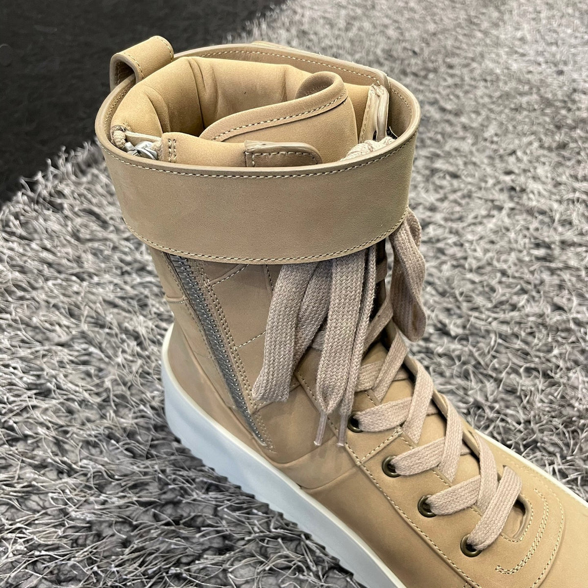 Fear of God Brown Leather High-Top Sneakers for Men