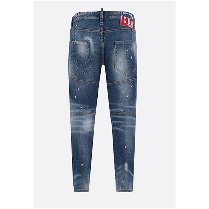 Dsquared2 Men's Paint-Splatter Distressed Patched Denim Jeans S79LA0022