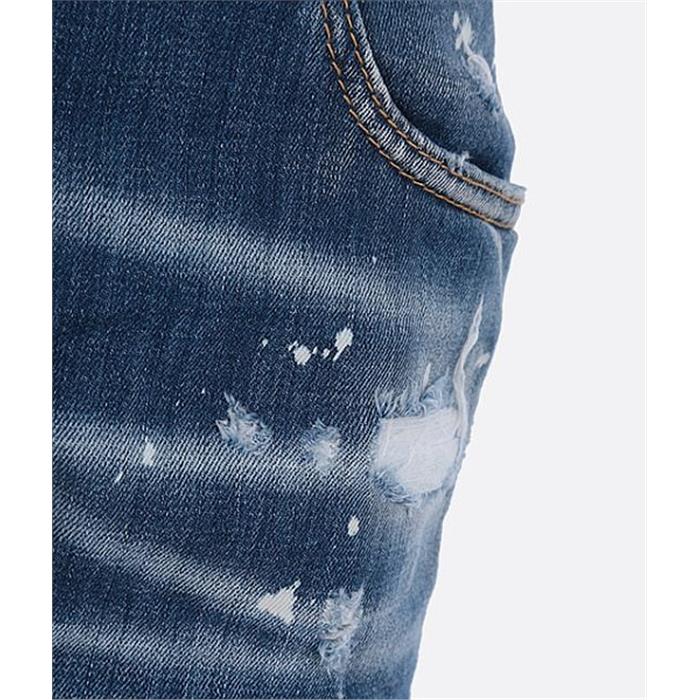 Dsquared2 Men's Paint-Splatter Distressed Patched Denim Jeans S79LA0022