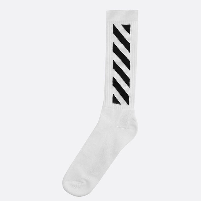 OFF WHITE Arrow Logo Socks White Black Men’s Accessories OMRA001R21KNI002