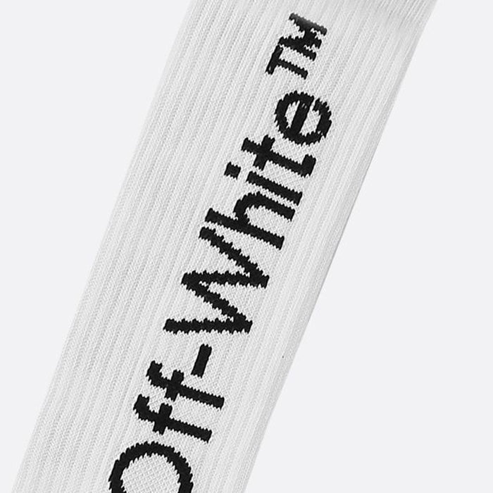 OFF WHITE Arrow Logo Socks White Black Men’s Accessories OMRA001R21KNI002