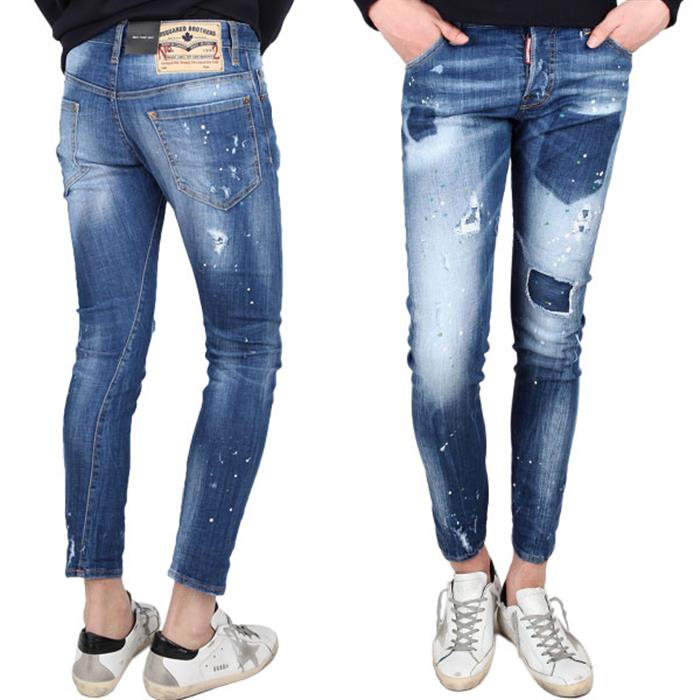 Dsquared2 Men's Light Wash Denim Sexy Twist Fit Jeans S74LB0322