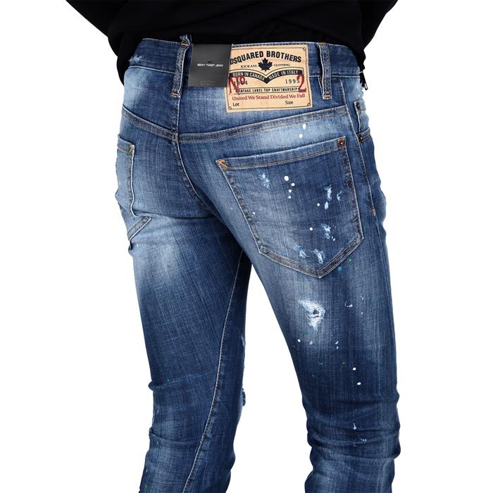 Dsquared2 Men's Light Wash Denim Sexy Twist Fit Jeans S74LB0322