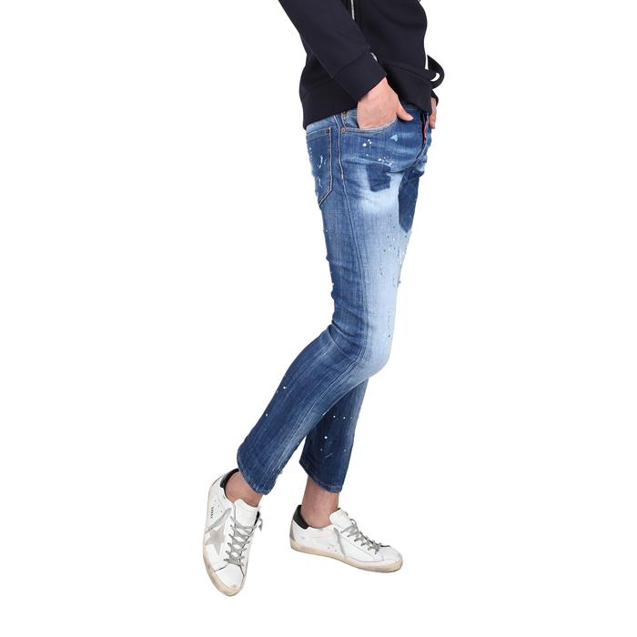 Dsquared2 Men's Light Wash Denim Sexy Twist Fit Jeans S74LB0322