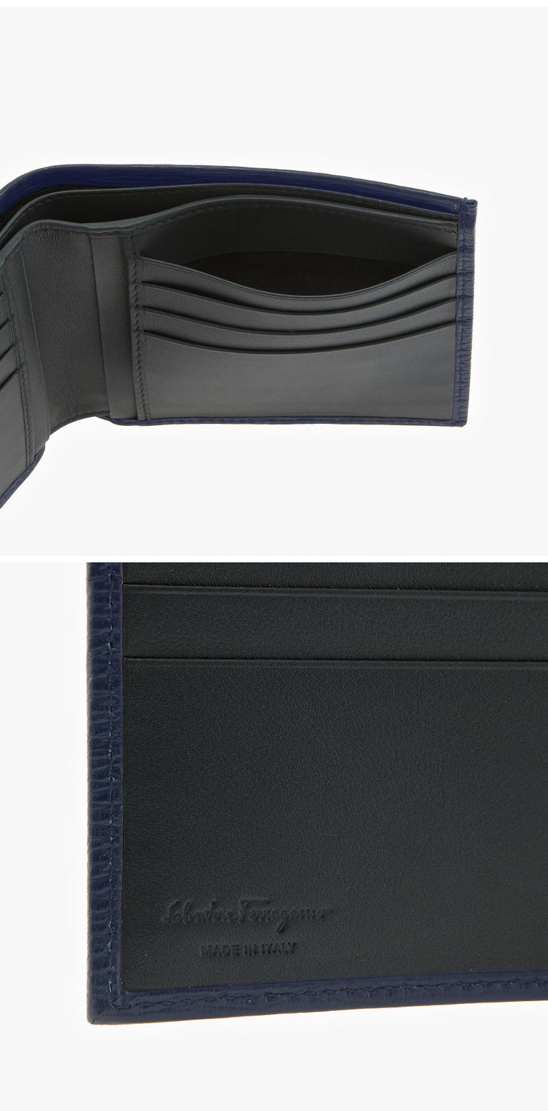 Ferragamo Black Leather Bifold Wallet for Men A063 0744850