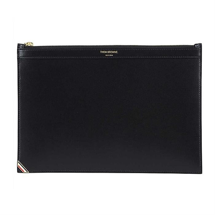 THOM BROWNE Men's Patent Leather Small Box Clutch MAC112A