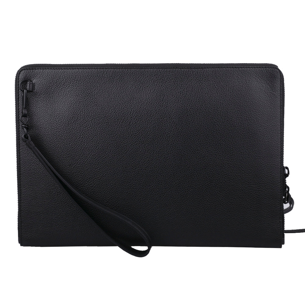BALENCIAGA Neo Strap Leather Clutch Bag 652490 15Y07 1000