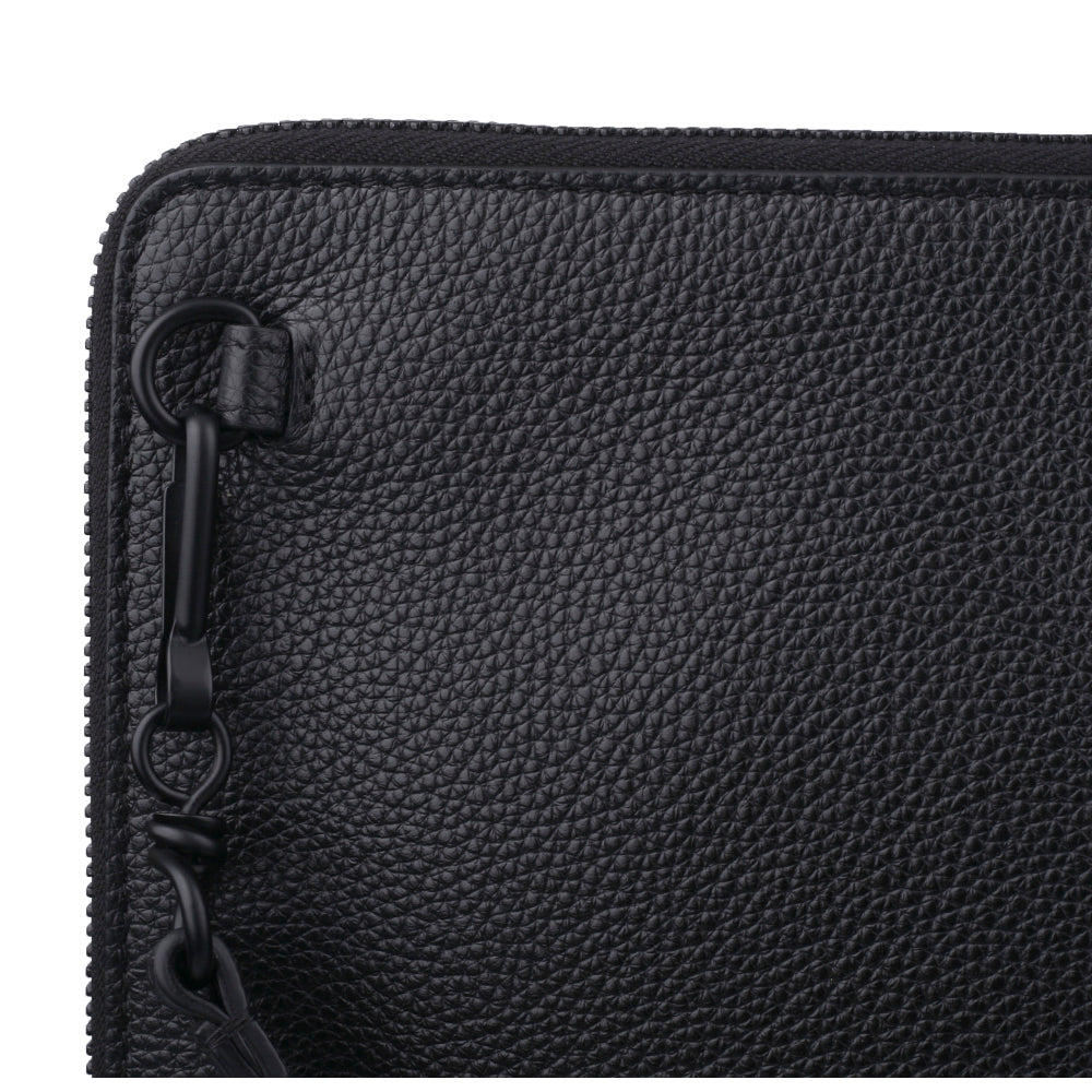 BALENCIAGA Neo Strap Leather Clutch Bag 652490 15Y07 1000