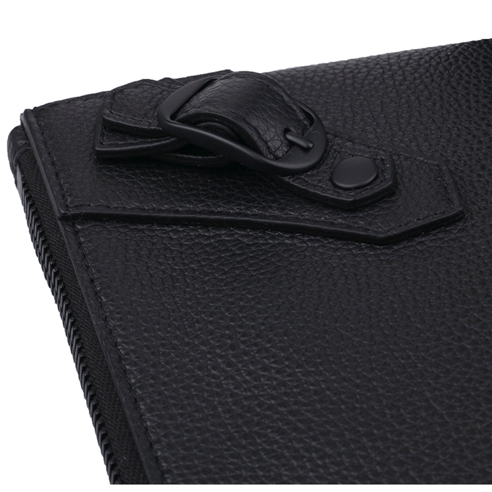 BALENCIAGA Neo Strap Leather Clutch Bag 652490 15Y07 1000