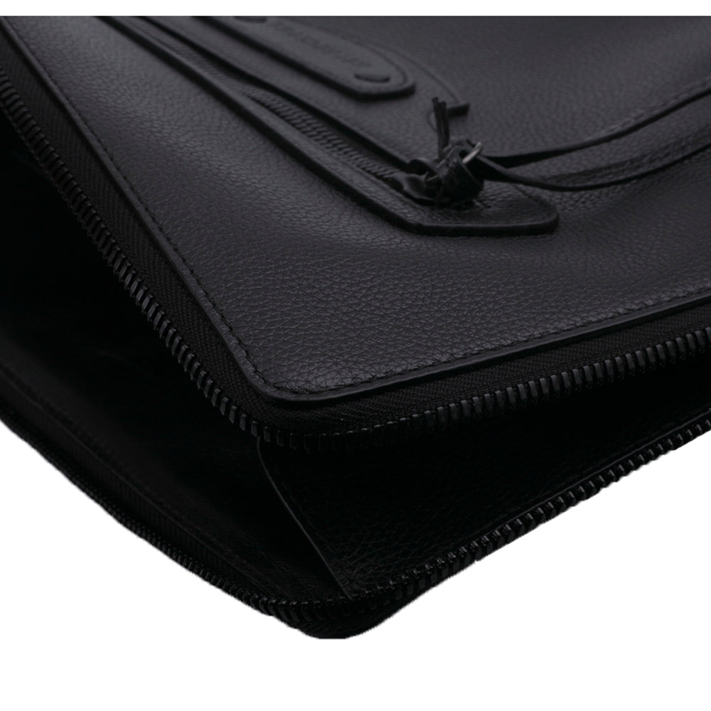 BALENCIAGA Neo Strap Leather Clutch Bag 652490 15Y07 1000