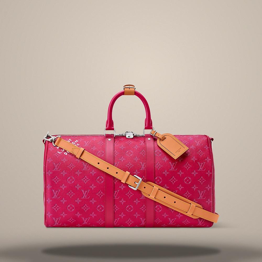 Louis Vuitton Rose Poudré Pink Keepall Bandoulière 45 Crossbody Bag M26868
