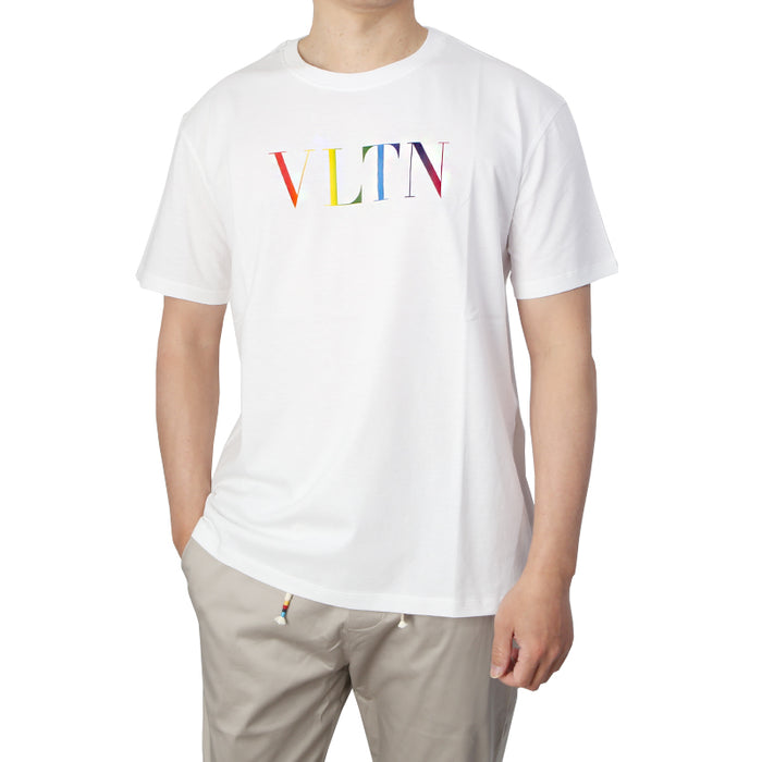 VALENTINO VLTN Multicolor Logo Short Sleeve T-Shirt Men