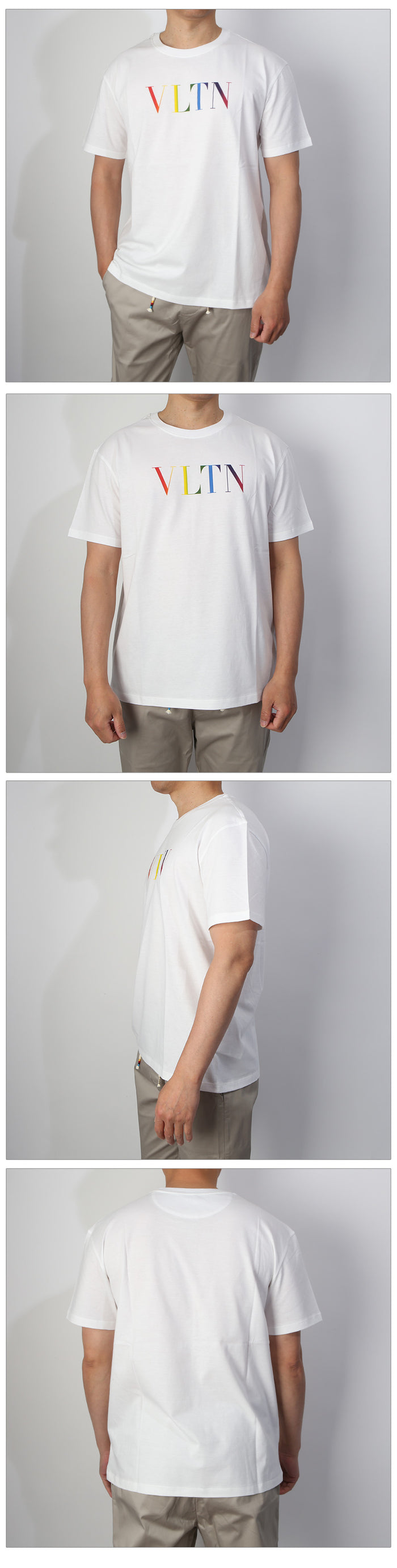 VALENTINO VLTN Multicolor Logo Short Sleeve T-Shirt Men