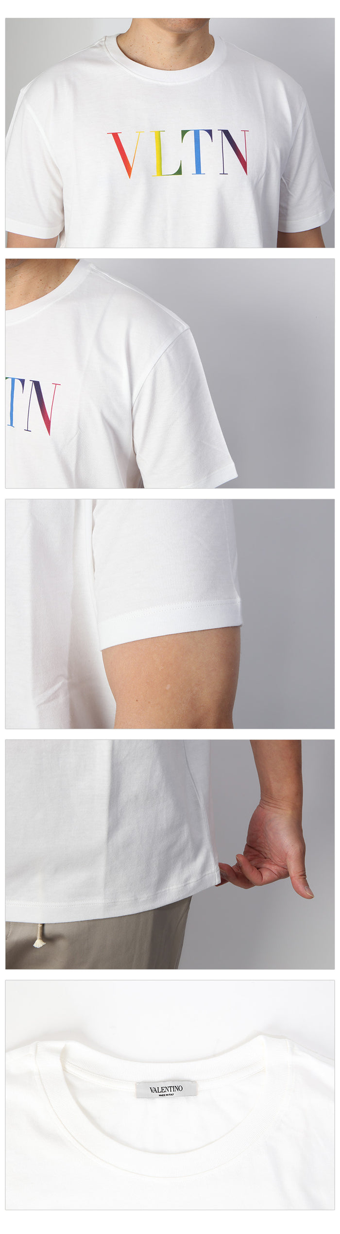 VALENTINO VLTN Multicolor Logo Short Sleeve T-Shirt Men
