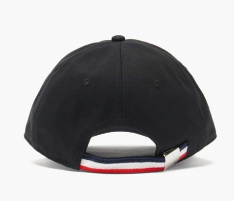 Moncler Classic Logo Cotton Baseball Cap Black