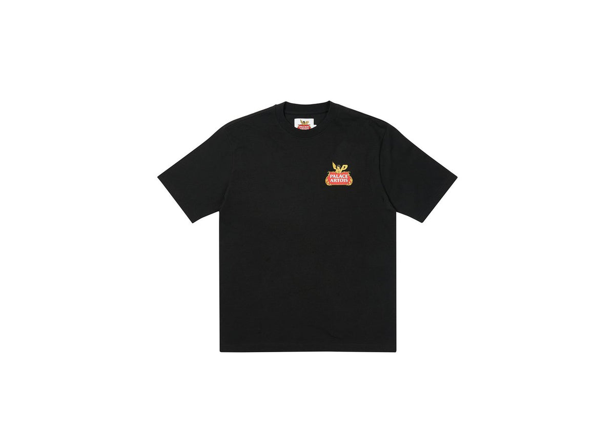 Palace Skateboard Stella Artois P Scheme T-Shirt Black Red Gold White