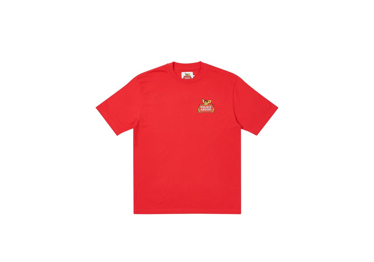 Palace Skateboard Stella Artois P Scheme T-Shirt Black Red Gold White
