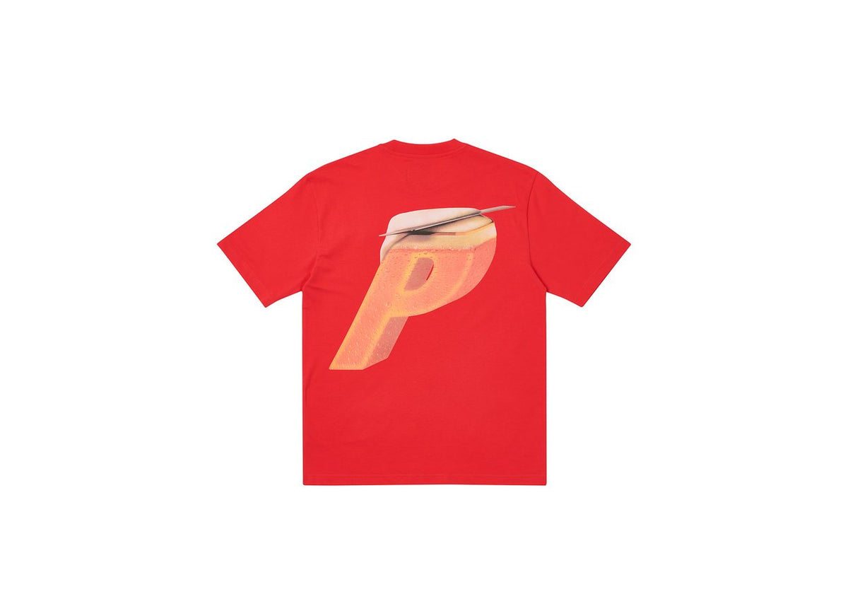 Palace Skateboard Stella Artois P Scheme T-Shirt Black Red Gold White