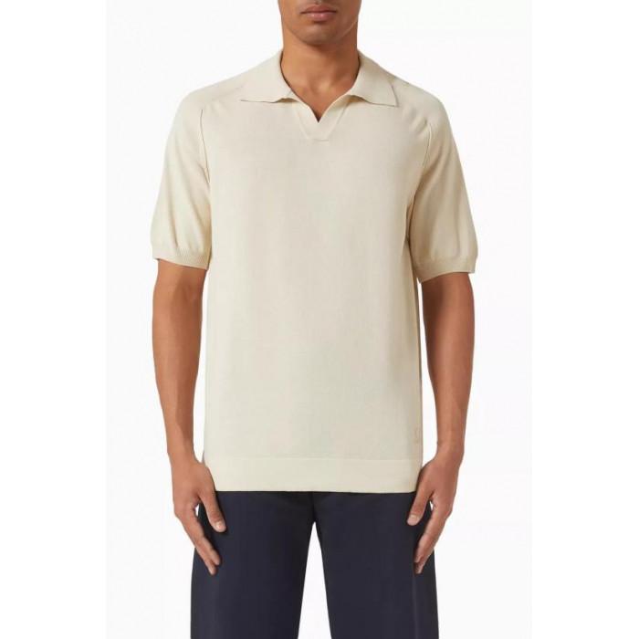 CP Company Cotton Crepe Knit Polo Shirt 20CMKN104A 006323O 114