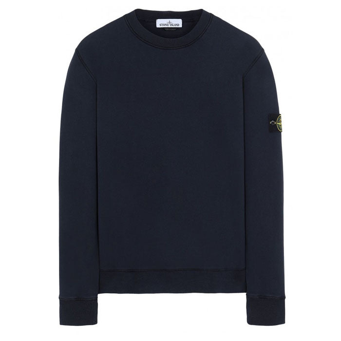 STONE ISLAND Wappen Logo Navy Sweatshirt T-Shirt 741563051