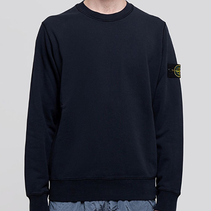 STONE ISLAND Wappen Logo Navy Sweatshirt T-Shirt 741563051