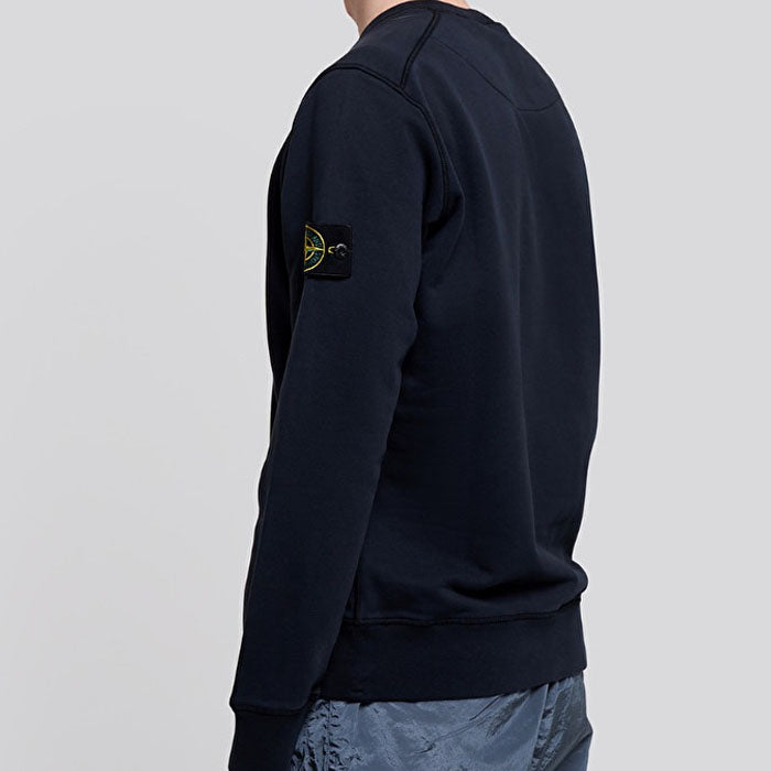 STONE ISLAND Wappen Logo Navy Sweatshirt T-Shirt 741563051