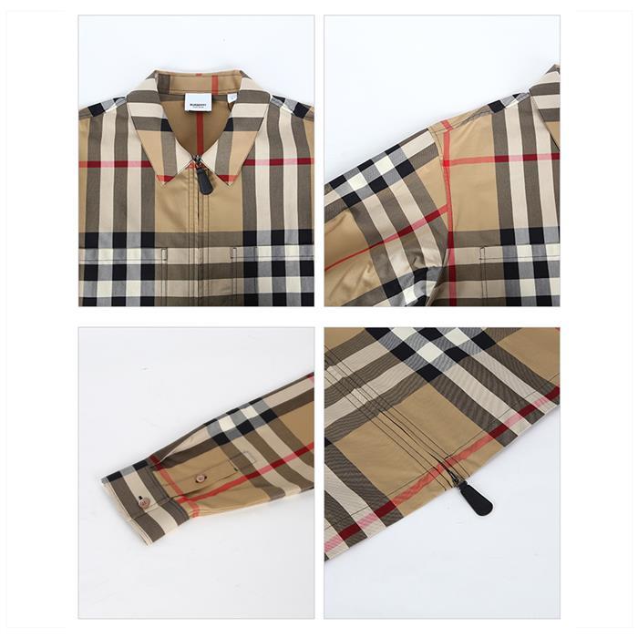 BURBERRY Exaggerated Check Cotton Oversized Long-Sleeve Shirt