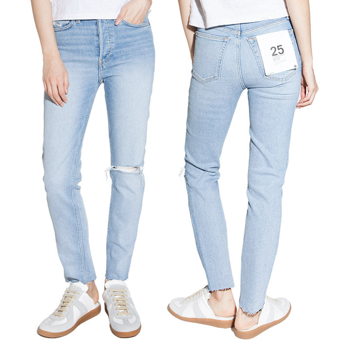 RE/DONE 90s High Rise Ankle Crop Light Blue Jeans 162 3WHRAC