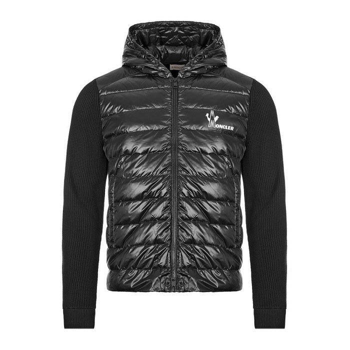 Moncler Men's Logo Print Knit Down Jacket 9B501 10 V9099 999